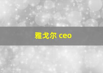 雅戈尔 ceo